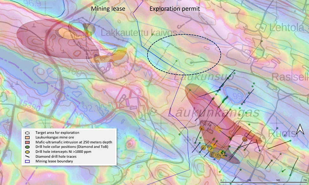 Laukunlampi exploration target 